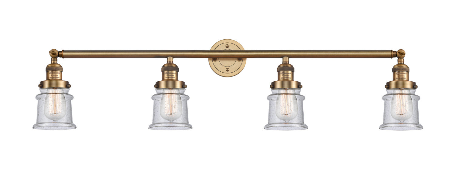 Innovations 215-BB-G184S Four Light Bath Vanity, Brushed Brass