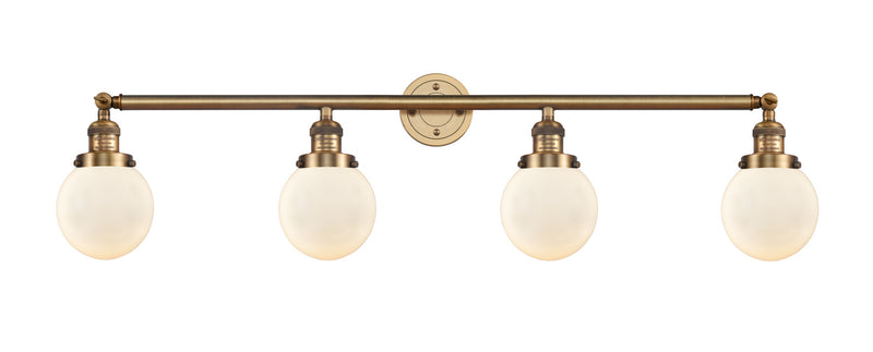 Innovations 215-BB-G201-6 Four Light Bath Vanity, Brushed Brass