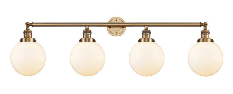 Innovations 215-BB-G201-8 Four Light Bath Vanity, Brushed Brass