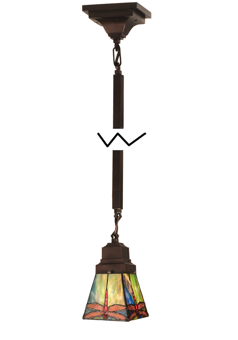 Meyda Tiffany 49101 5" Mini Pendant, Mahogany Bronze