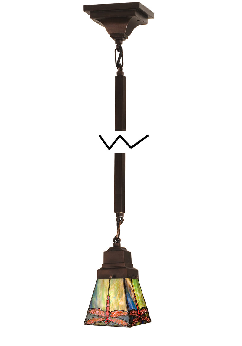 Meyda Tiffany 49102 5" Mini Pendant, Mahogany Bronze