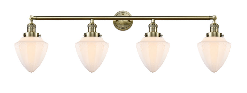 Innovations 215-AB-G661-7 Four Light Bath Vanity, Antique Brass