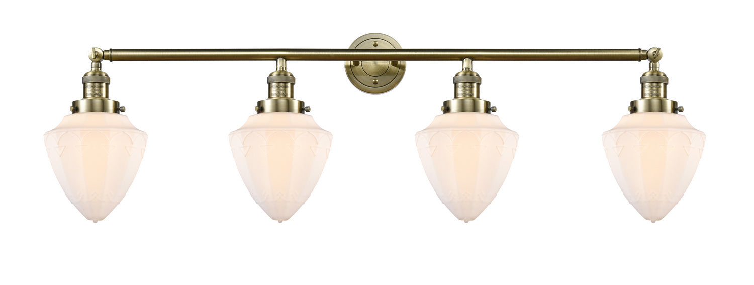 Innovations 215-AB-G661-7 Four Light Bath Vanity, Antique Brass