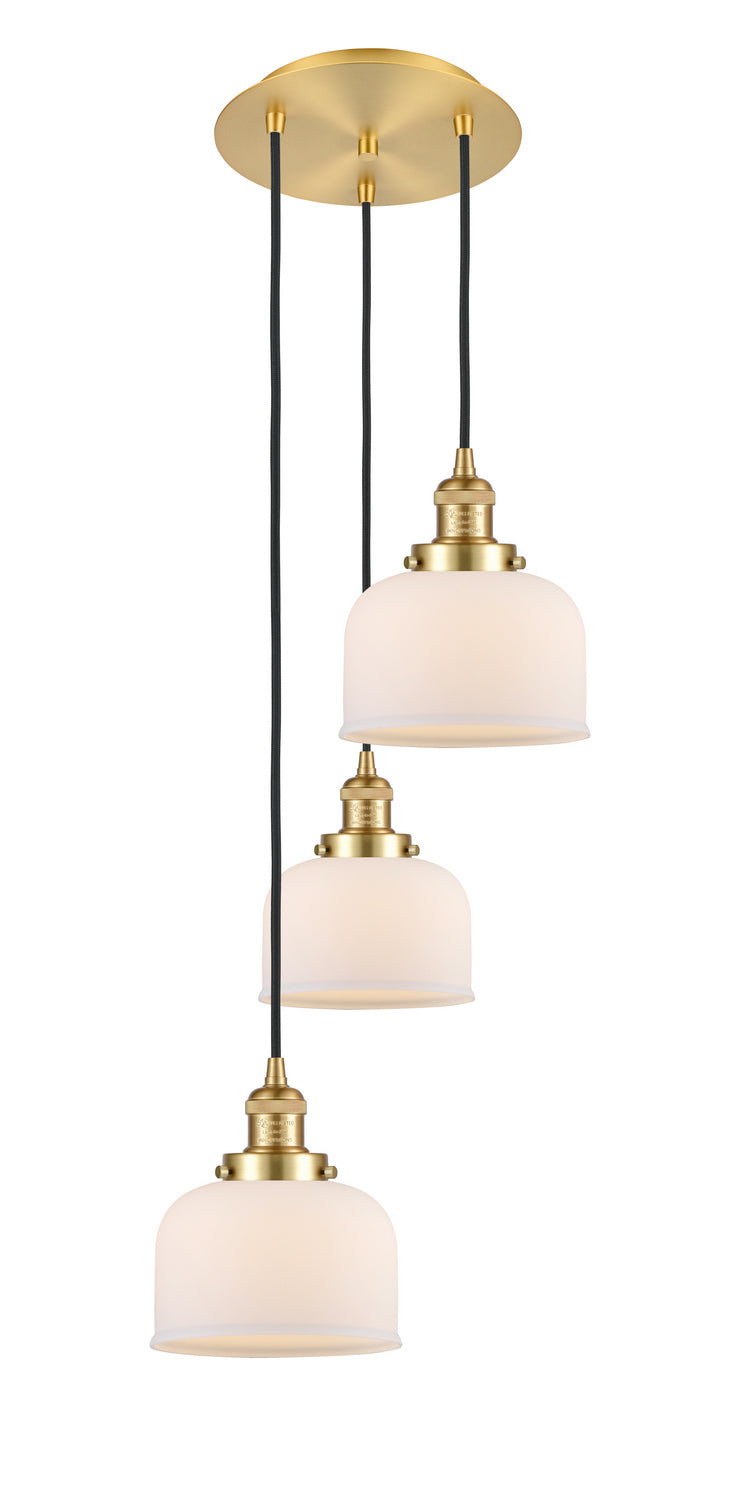 Innovations 113F-3P-SG-G71 Three Light Pendant, Satin Gold