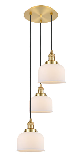 Innovations 113F-3P-SG-G71 Three Light Pendant, Satin Gold