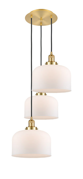 Innovations 113F-3P-SG-G71-L Three Light Pendant, Satin Gold