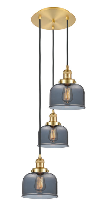 Innovations 113F-3P-SG-G73 Three Light Pendant, Satin Gold