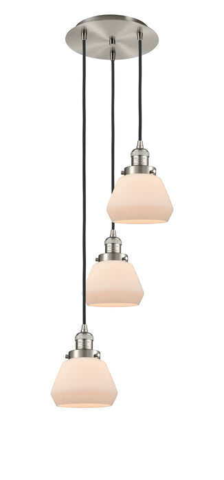 Innovations 113F-3P-SN-G171 Three Light Pendant, Brushed Satin Nickel