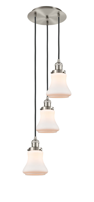 Innovations 113F-3P-SN-G191 Three Light Pendant, Brushed Satin Nickel