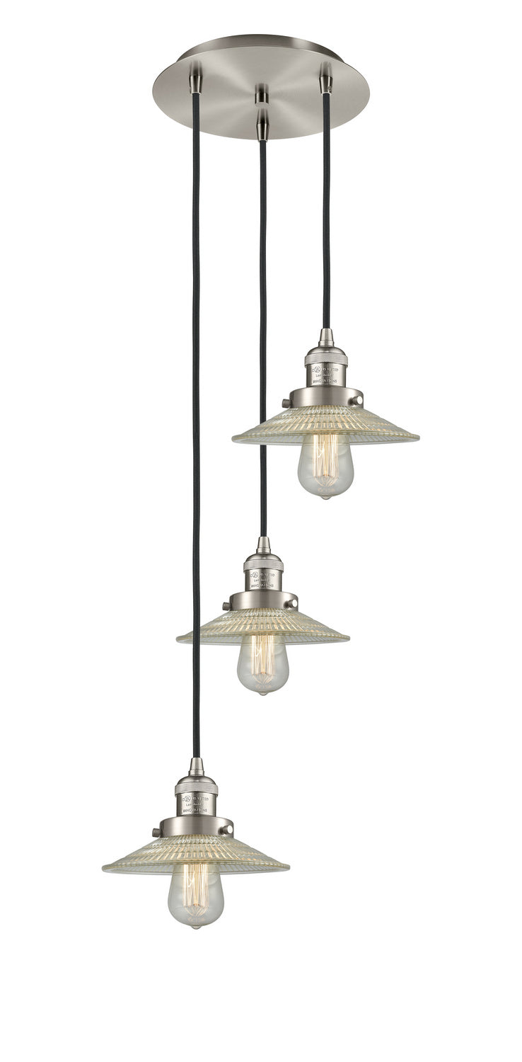 Innovations 113F-3P-SN-G2 Three Light Pendant, Brushed Satin Nickel