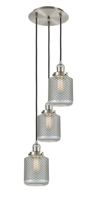 Innovations 113F-3P-SN-G262 Three Light Pendant, Brushed Satin Nickel