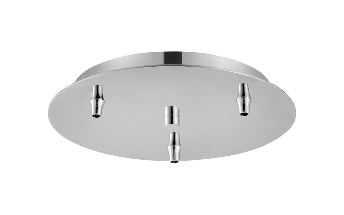 Innovations 113-PN Three Light Multi Port Canopy, Polished Nickel
