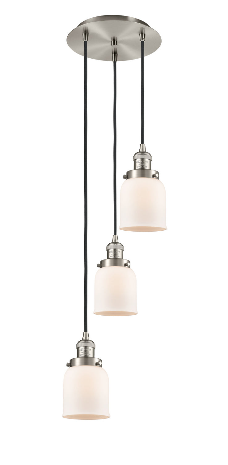 Innovations 113F-3P-SN-G51 Three Light Pendant, Brushed Satin Nickel