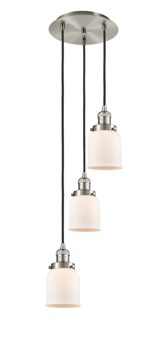 Innovations 113F-3P-SN-G51 Three Light Pendant, Brushed Satin Nickel