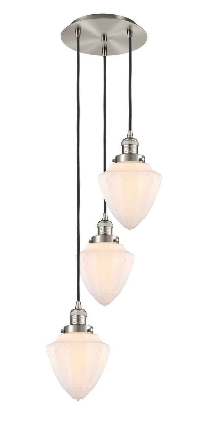 Innovations 113F-3P-SN-G661-7 Three Light Pendant, Brushed Satin Nickel
