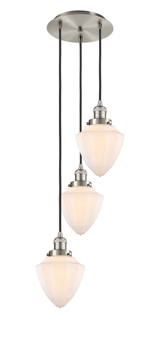 Innovations 113F-3P-SN-G661-7 Three Light Pendant, Brushed Satin Nickel
