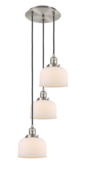 Innovations 113F-3P-SN-G71 Three Light Pendant, Brushed Satin Nickel