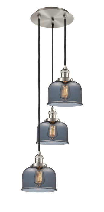Innovations 113F-3P-SN-G73 Three Light Pendant, Brushed Satin Nickel