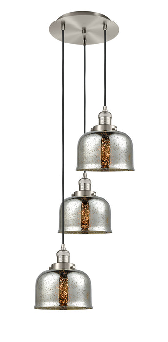 Innovations 113F-3P-SN-G78 Three Light Pendant, Brushed Satin Nickel