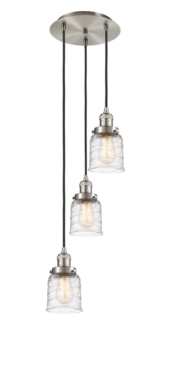 Innovations 113F-3P-SN-G513 Three Light Pendant, Brushed Satin Nickel
