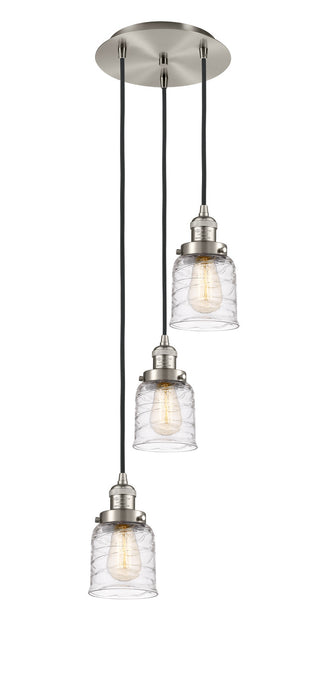 Innovations 113F-3P-SN-G513 Three Light Pendant, Brushed Satin Nickel
