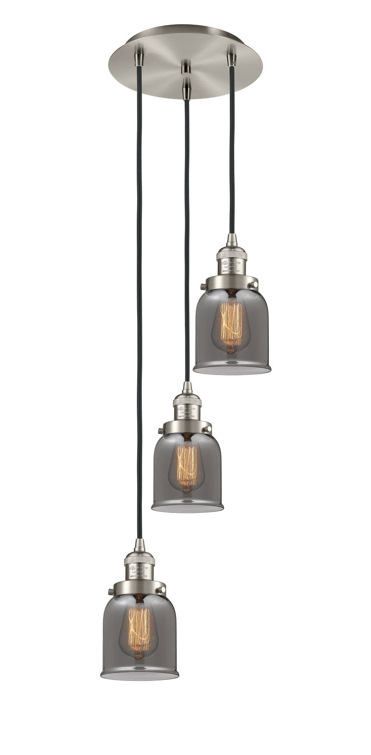 Innovations 113F-3P-SN-G53 Three Light Pendant, Brushed Satin Nickel