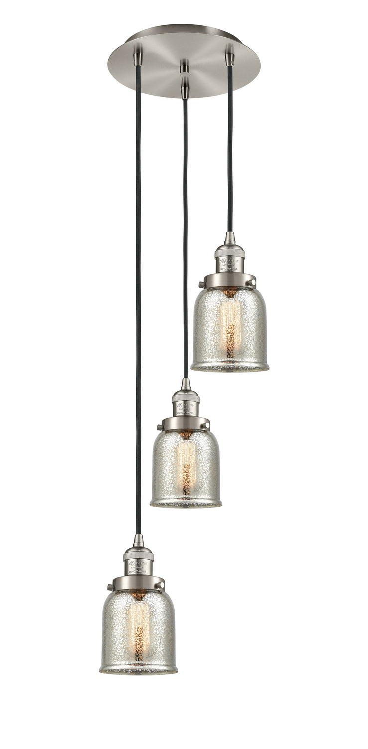 Innovations 113F-3P-SN-G58 Three Light Pendant, Brushed Satin Nickel