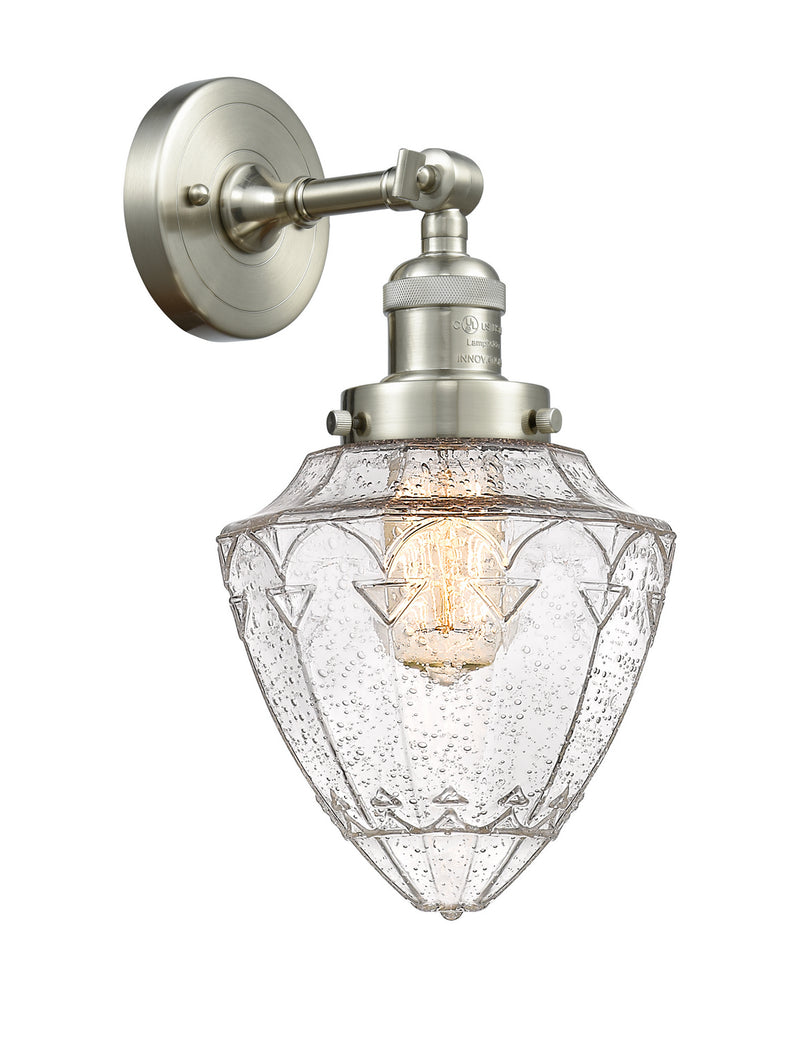 Innovations 203-SN-G664-7 One Light Wall Sconce, Brushed Satin Nickel