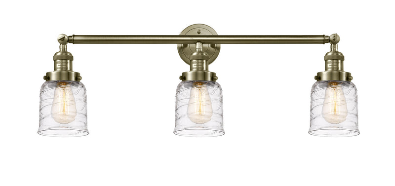Innovations 205-AB-G513 Three Light Bath Vanity, Antique Brass