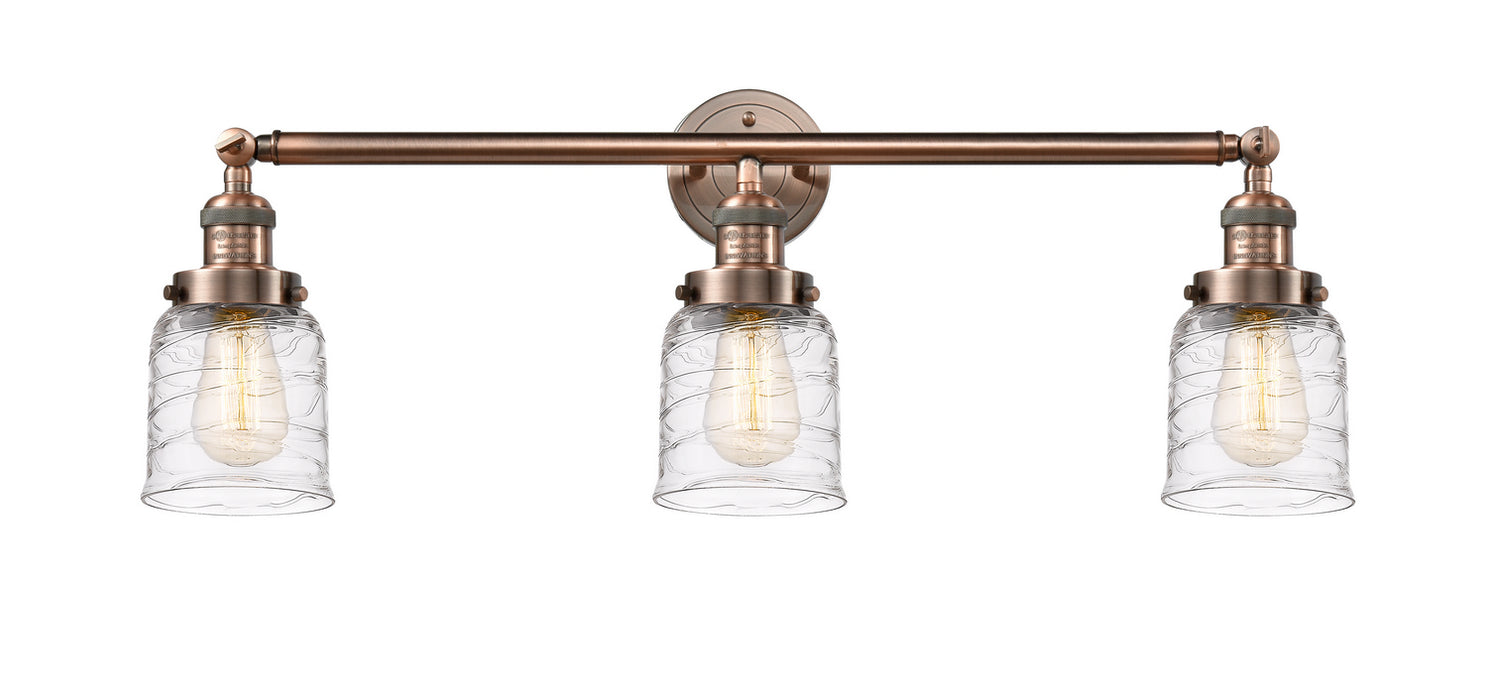 Innovations 205-AC-G513 Three Light Bath Vanity, Antique Copper