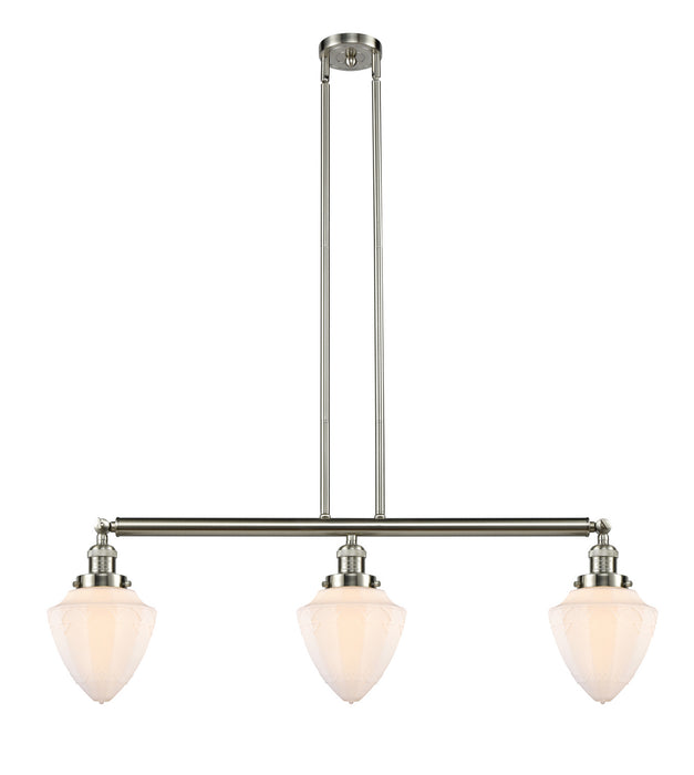 Innovations 213-SN-G661-7-LED LED Island Pendant, Brushed Satin Nickel