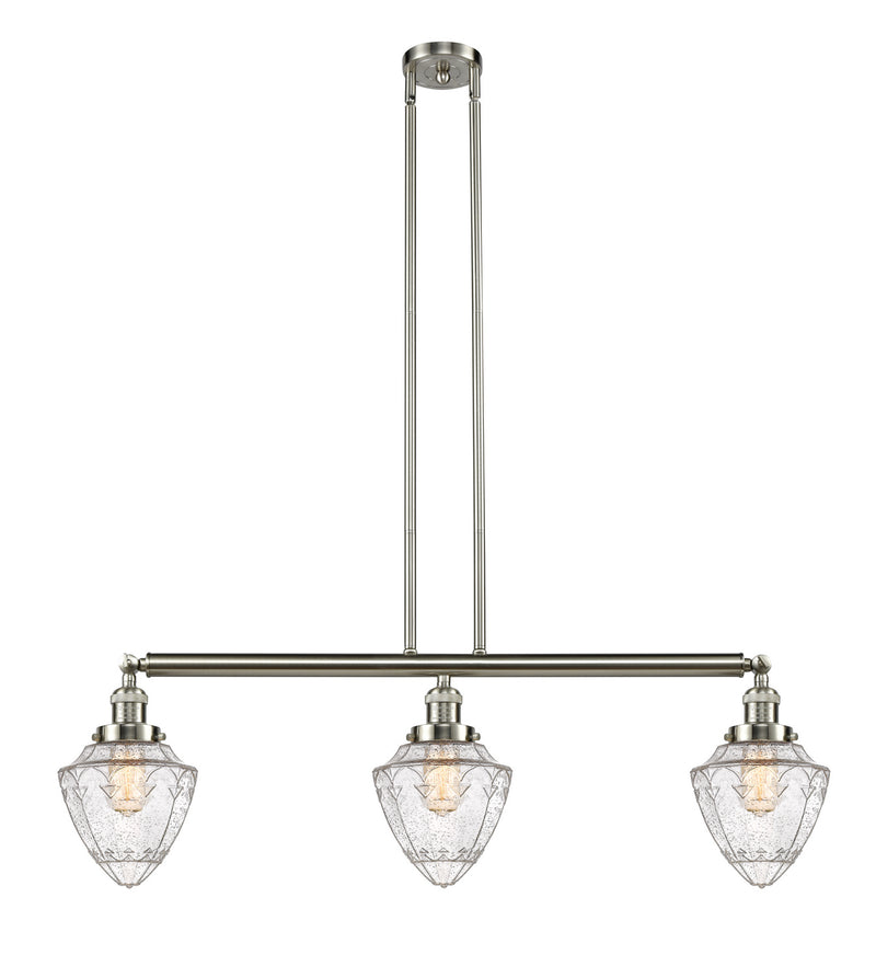 Innovations 213-SN-G664-7-LED LED Island Pendant, Brushed Satin Nickel