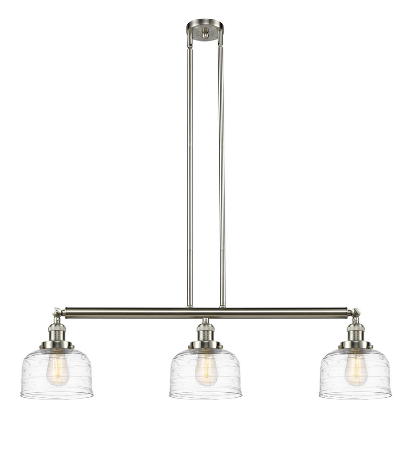 Innovations 213-SN-G713 Three Light Island Pendant, Brushed Satin Nickel