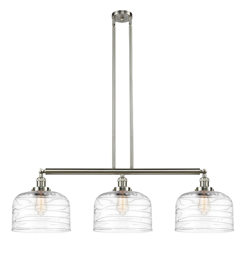 Innovations 213-SN-G713-L Three Light Island Pendant, Brushed Satin Nickel