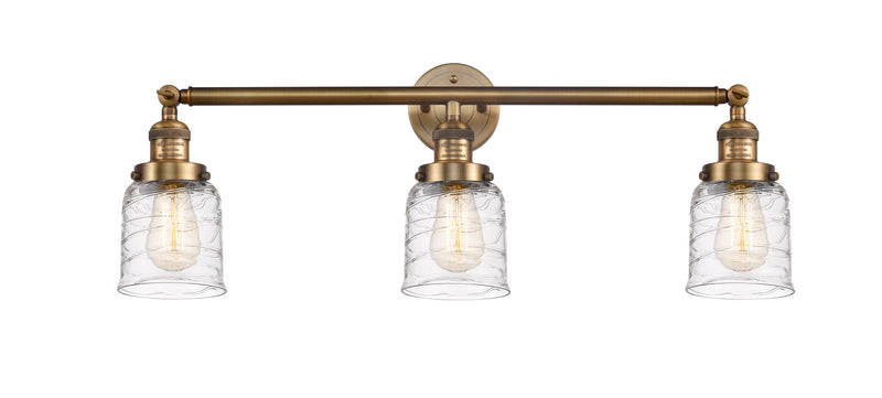 Innovations 205-BB-G513 Three Light Bath Vanity, Brushed Brass