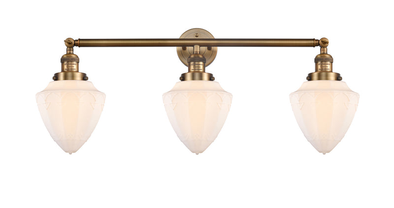 Innovations 205-BB-G661-7 Three Light Bath Vanity, Brushed Brass