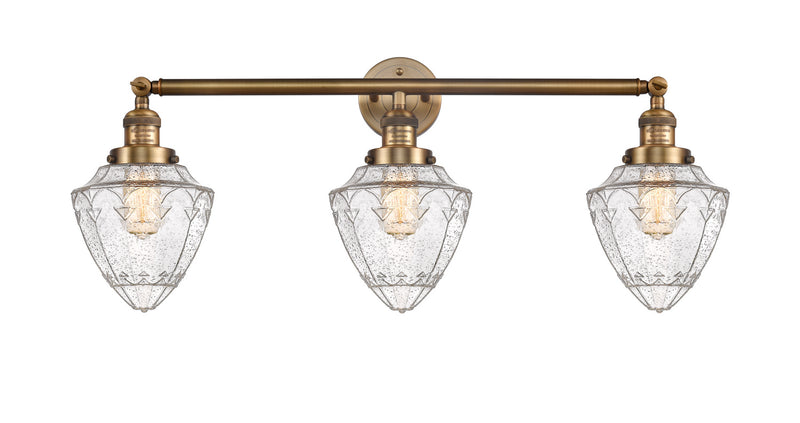 Innovations 205-BB-G664-7 Three Light Bath Vanity, Brushed Brass
