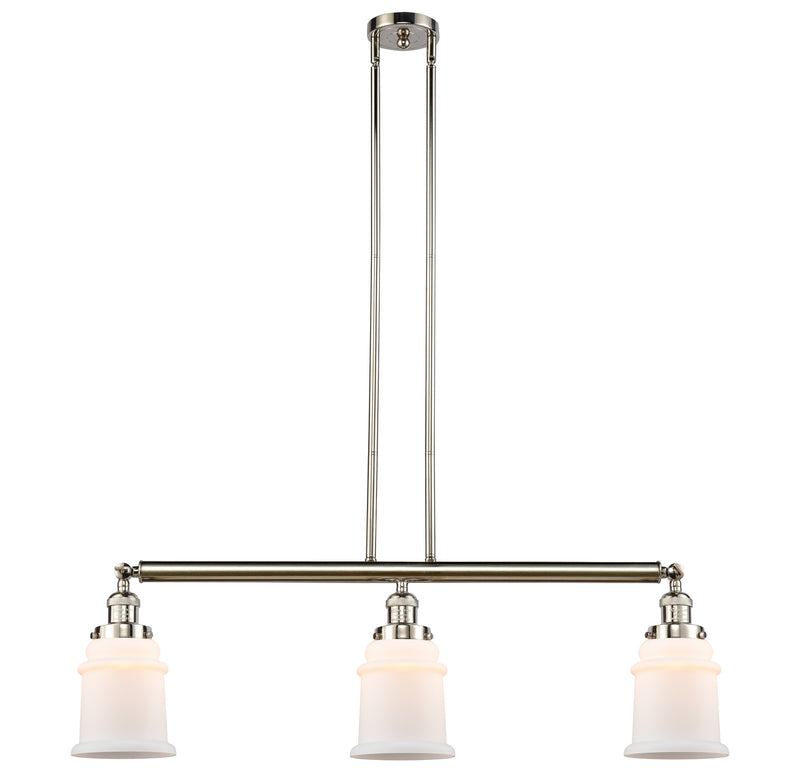 Innovations 213-PN-G181 Three Light Island Pendant, Polished Nickel