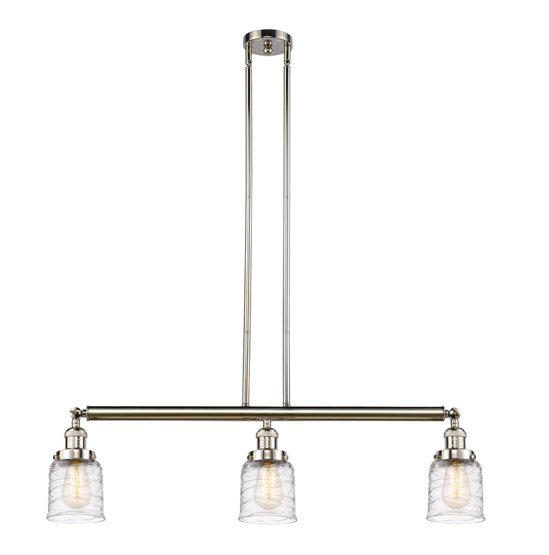 Innovations 213-PN-G513 Three Light Island Pendant, Polished Nickel