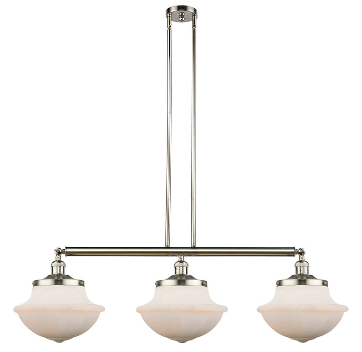 Innovations 213-PN-G541 Three Light Island Pendant, Polished Nickel