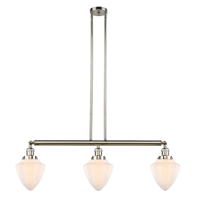 Innovations 213-PN-G661-7 Three Light Island Pendant, Polished Nickel