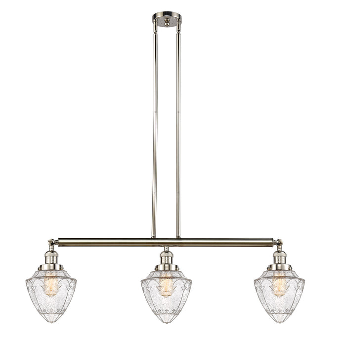 Innovations 213-PN-G664-7-LED LED Island Pendant, Polished Nickel