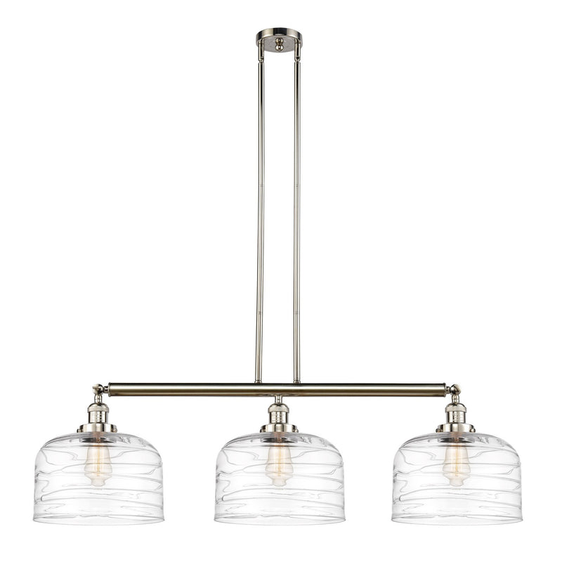Innovations 213-PN-G713-L Three Light Island Pendant, Polished Nickel