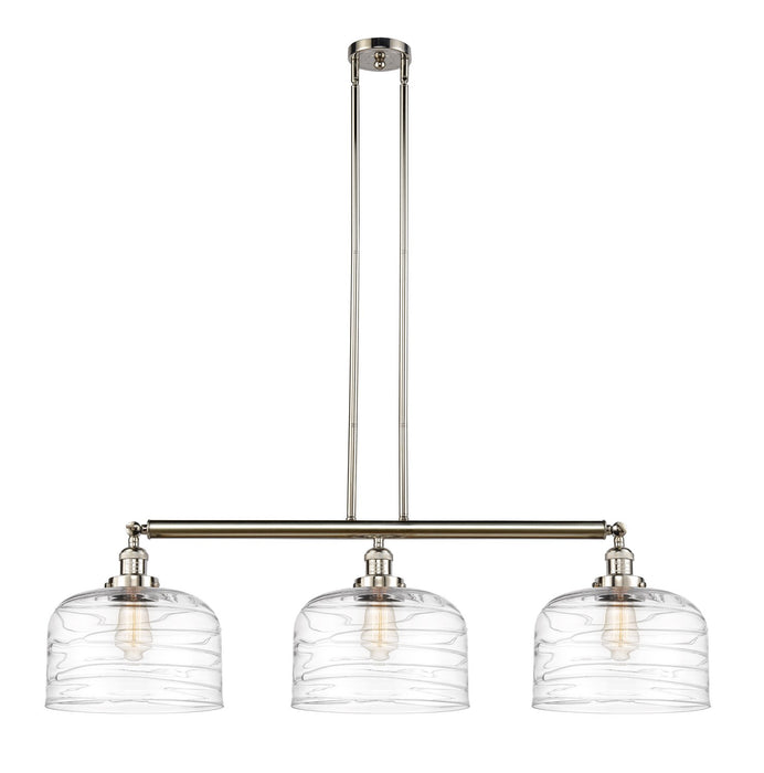 Innovations 213-PN-G713-L Three Light Island Pendant, Polished Nickel