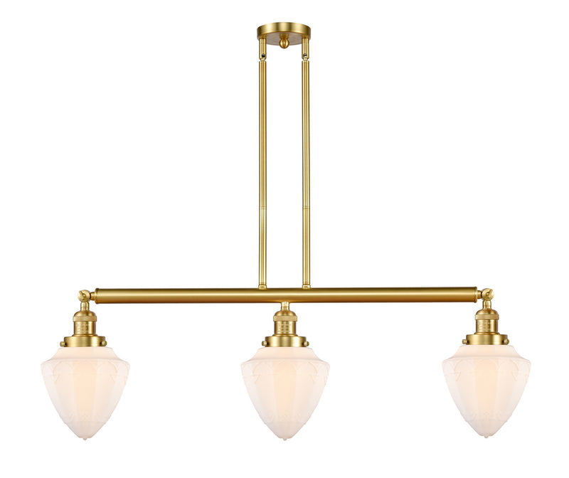 Innovations 213-SG-G661-7 Three Light Island Pendant, Satin Gold