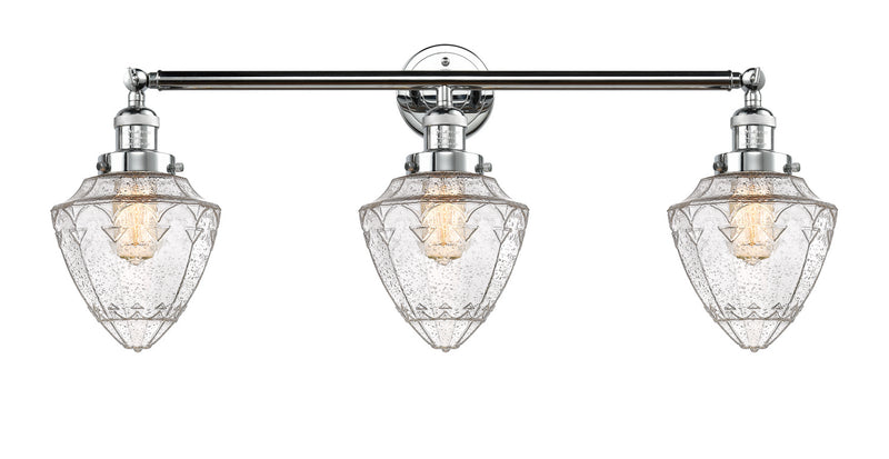 Innovations 205-PC-G664-7 Three Light Bath Vanity, Polished Chrome