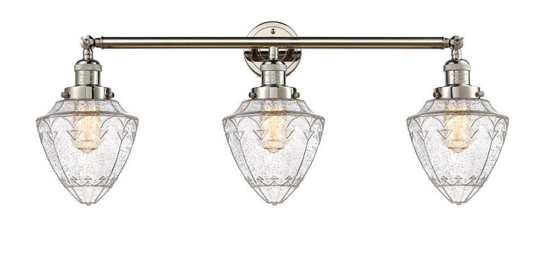Innovations 205-PN-G664-7 Three Light Bath Vanity, Polished Nickel