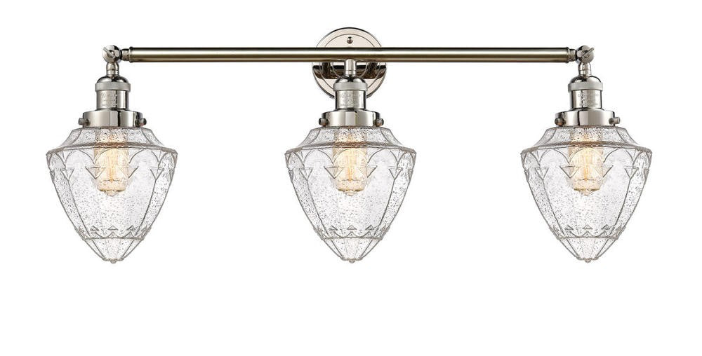 Innovations 205-PN-G664-7 Three Light Bath Vanity, Polished Nickel