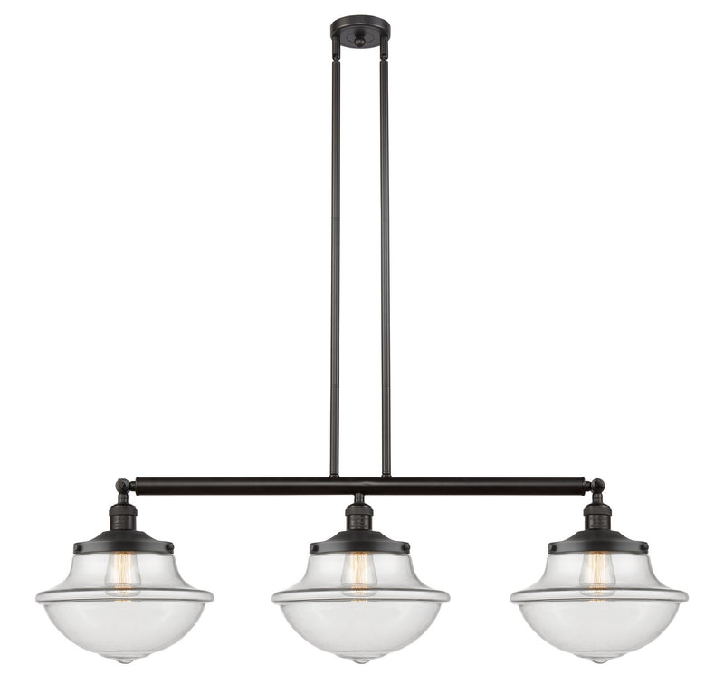 Innovations 213-OB-G542 Three Light Island Pendant, Oil Rubbed Bronze