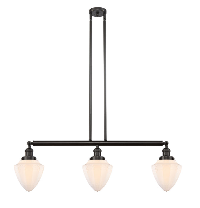 Innovations 213-OB-G661-7 Three Light Island Pendant, Oil Rubbed Bronze
